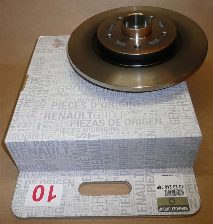 Renault 40 20 240 76R Rear brake disc, non-ventilated 402024076R