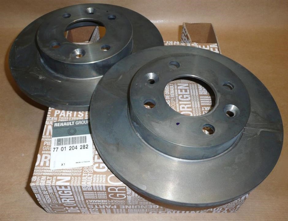 Renault 77 01 204 282 Unventilated front brake disc 7701204282