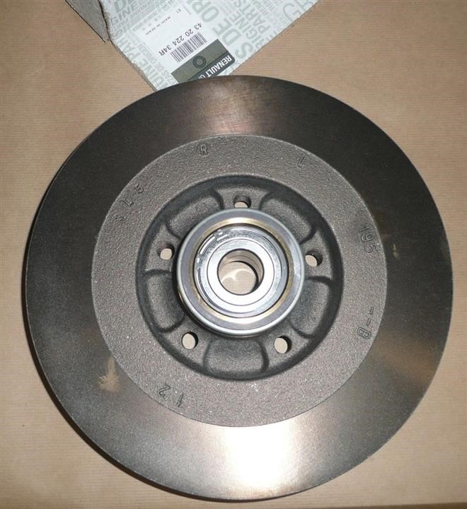 Renault 43 20 224 34R Rear brake disc, non-ventilated 432022434R