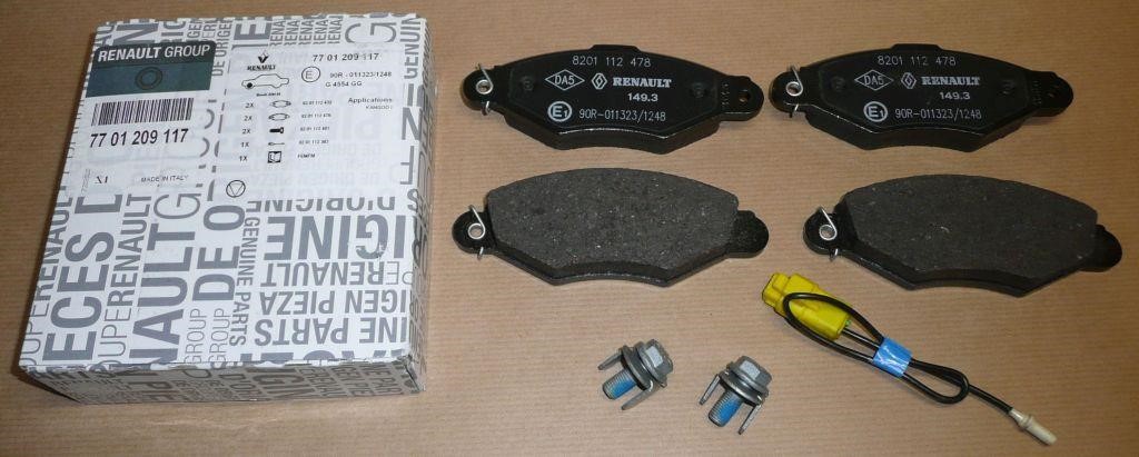 Renault 77 01 209 117 Brake Pad Set, disc brake 7701209117