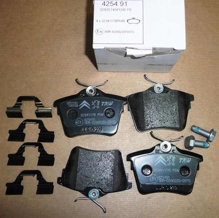 Citroen/Peugeot 4254 91 Brake Pad Set, disc brake 425491