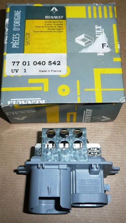 Renault 77 01 040 542 Fan motor resistor 7701040542