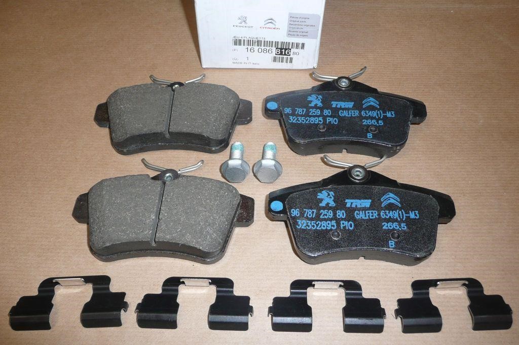Disc brake pad set Citroen DS3: 1608681680 Citroen/Peugeot Disc brake pad set
