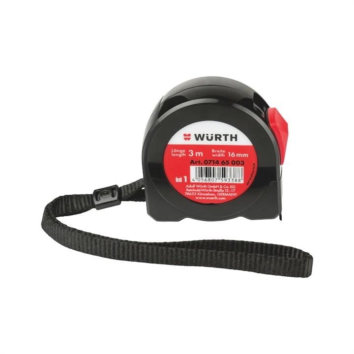 Wurth 071465 003 Tape measure 1K-PT18 16 mm 3 lm everyday life. 071465003