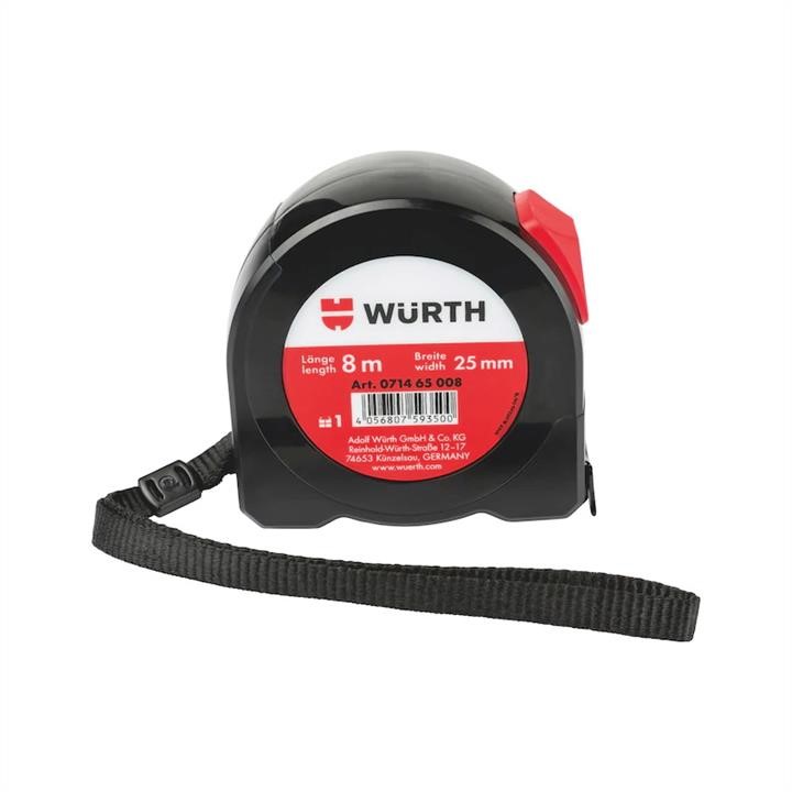 Wurth 071465 008 Tape measure 1K-PT18 25 mm 8 lm everyday life. 071465008
