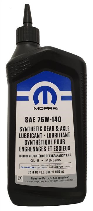 Chrysler/Mopar 68218657AB Transmission oil Mopar Synthetic Gear Axle Lubricant 75W-140 0,946 l (68218657AA) 68218657AB