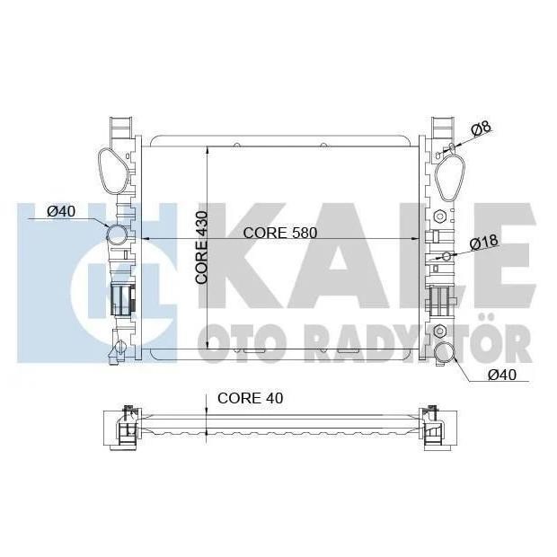 Kale Oto Radiator 351800 Radiator, engine cooling 351800