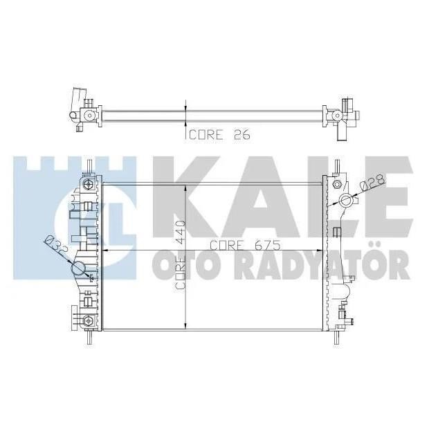 Kale Oto Radiator 352300 Radiator, engine cooling 352300