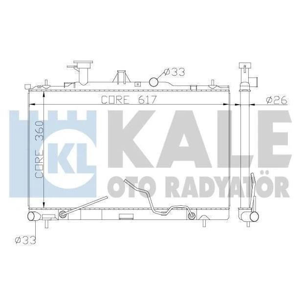 Kale Oto Radiator 369700 Radiator, engine cooling 369700