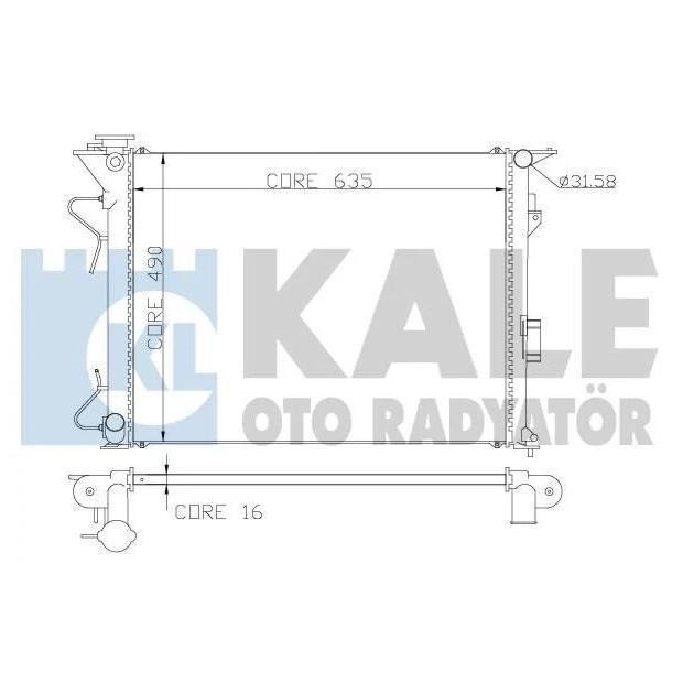Kale Oto Radiator 369800 Radiator, engine cooling 369800
