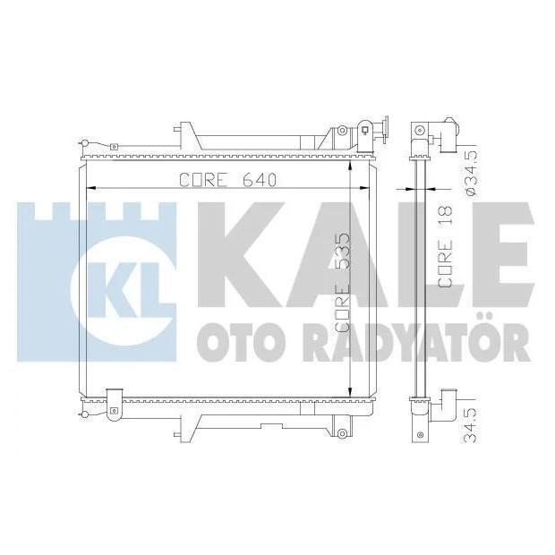 Kale Oto Radiator 370400 Radiator, engine cooling 370400