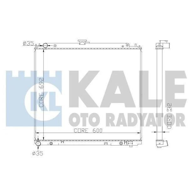 Kale Oto Radiator 370600 Radiator, engine cooling 370600