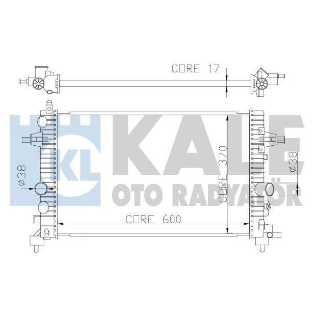 Kale Oto Radiator 371200 Radiator, engine cooling 371200