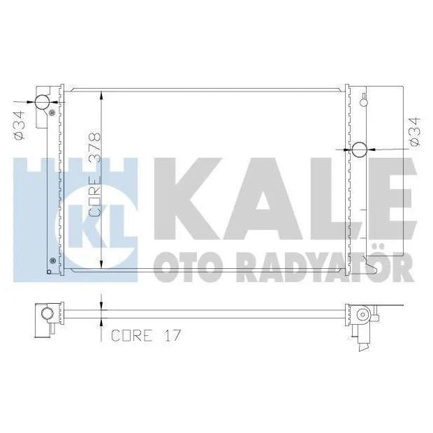 Kale Oto Radiator 371900 Radiator, engine cooling 371900