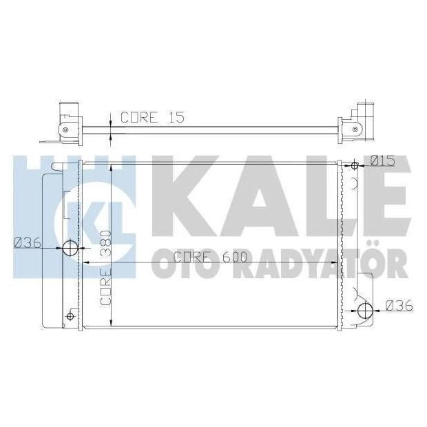 Kale Oto Radiator 372000 Radiator, engine cooling 372000