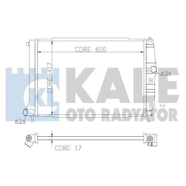 Kale Oto Radiator 372200 Radiator, engine cooling 372200