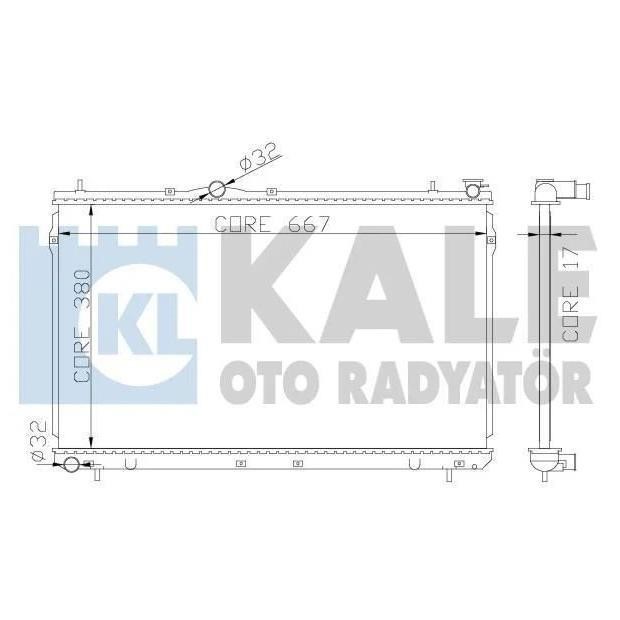 Kale Oto Radiator 372400 Radiator, engine cooling 372400