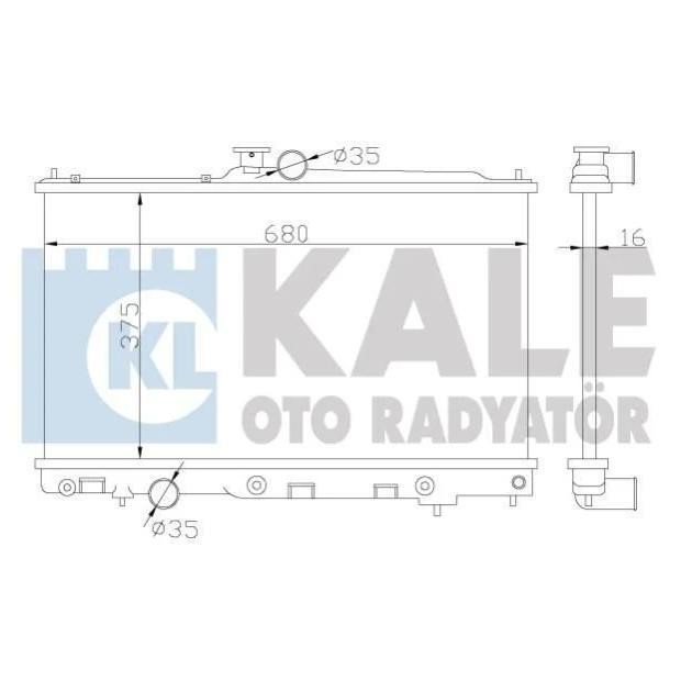Kale Oto Radiator 374000 Radiator, engine cooling 374000