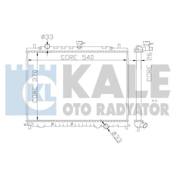 Kale Oto Radiator 374300 Radiator, engine cooling 374300