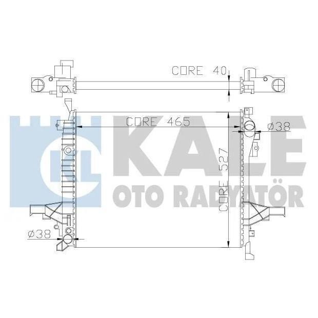 Kale Oto Radiator 375200 Radiator, engine cooling 375200