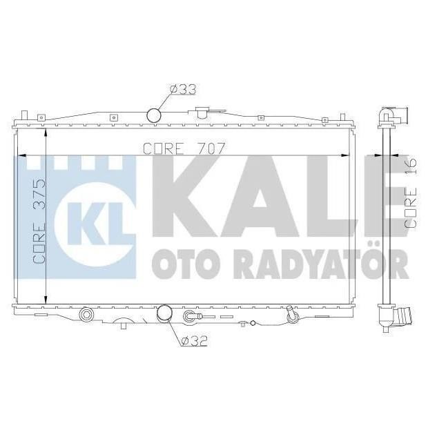 Kale Oto Radiator 384100 Radiator, engine cooling 384100
