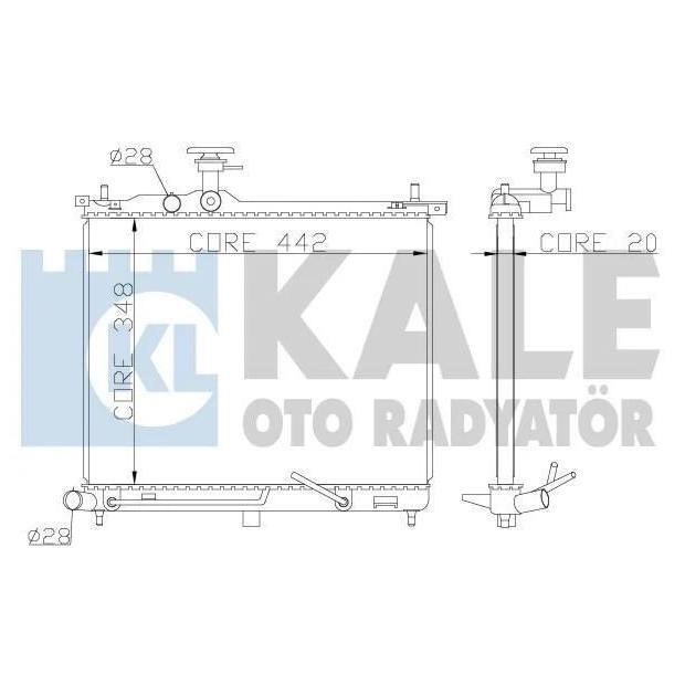 Kale Oto Radiator 341970 Radiator, engine cooling 341970