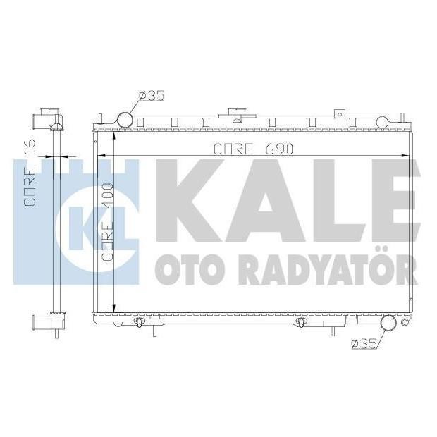 Kale Oto Radiator 342045 Radiator, engine cooling 342045