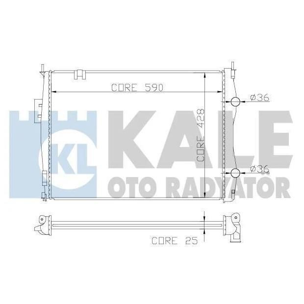 Kale Oto Radiator 342055 Radiator, engine cooling 342055