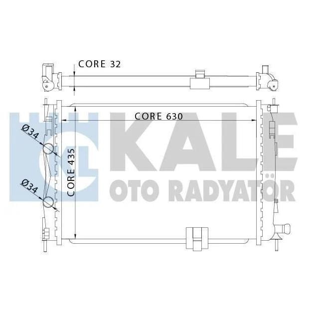 Kale Oto Radiator 342060 Radiator, engine cooling 342060