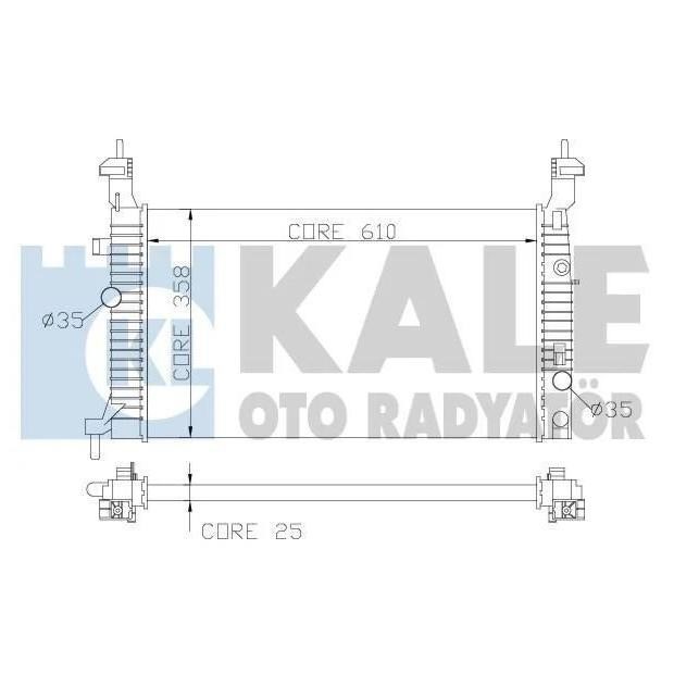 Kale Oto Radiator 342065 Radiator, engine cooling 342065