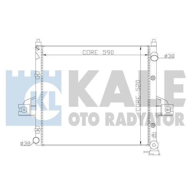Kale Oto Radiator 342090 Radiator, engine cooling 342090