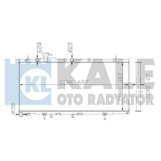 Kale Oto Radiator 342115 Radiator, engine cooling 342115