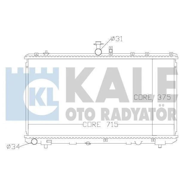 Kale Oto Radiator 342125 Radiator, engine cooling 342125