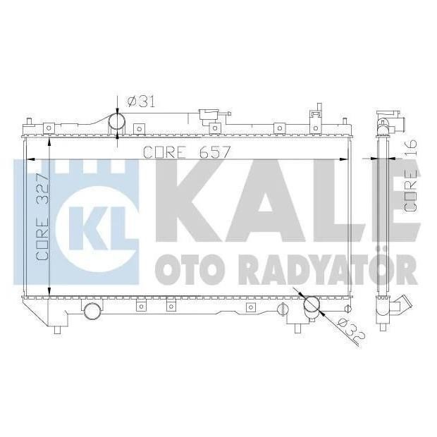 Kale Oto Radiator 342130 Radiator, engine cooling 342130
