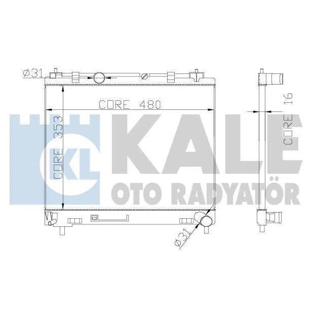 Kale Oto Radiator 342140 Radiator, engine cooling 342140