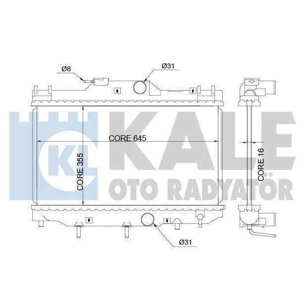Kale Oto Radiator 342170 Radiator, engine cooling 342170
