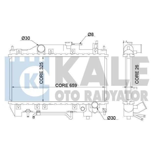 Kale Oto Radiator 342190 Radiator, engine cooling 342190