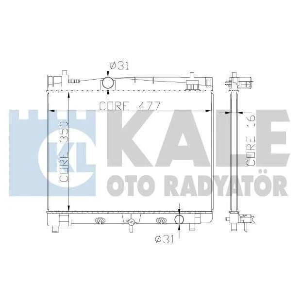 Kale Oto Radiator 342210 Radiator, engine cooling 342210