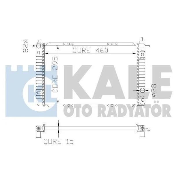 Kale Oto Radiator 342260 Radiator, engine cooling 342260