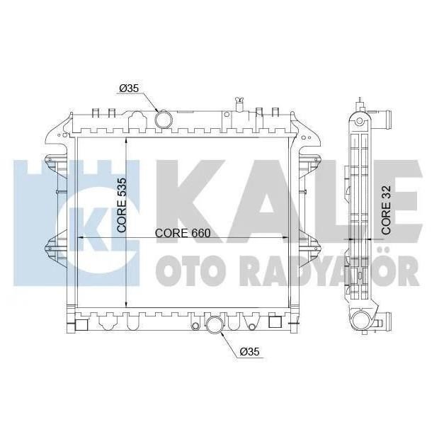 Kale Oto Radiator 342335 Radiator, engine cooling 342335