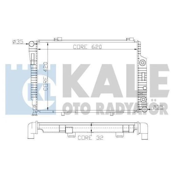 Kale Oto Radiator 360300 Radiator, engine cooling 360300