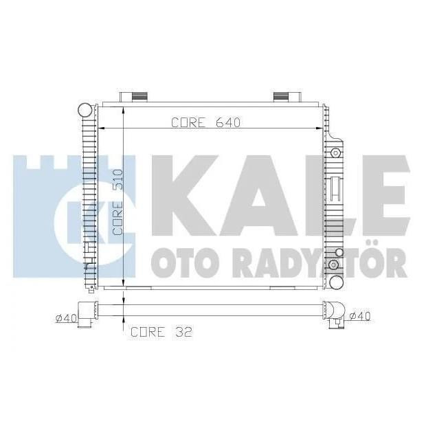 Kale Oto Radiator 360500 Radiator, engine cooling 360500