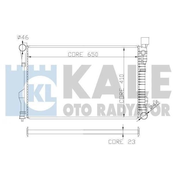 Kale Oto Radiator 360600 Radiator, engine cooling 360600