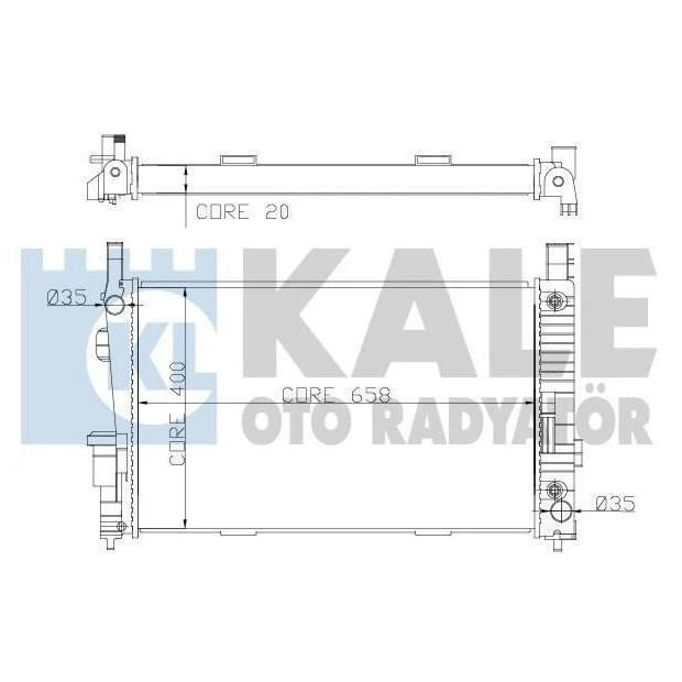 Kale Oto Radiator 361700 Radiator, engine cooling 361700