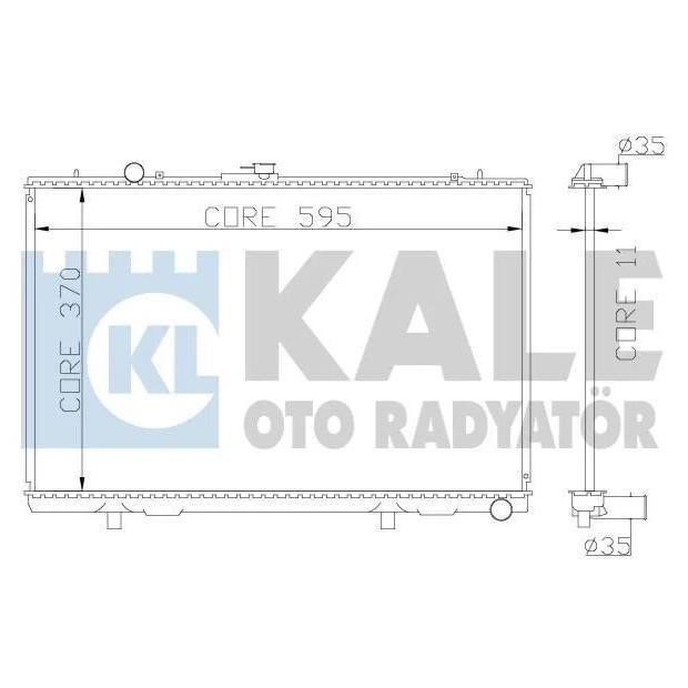 Kale Oto Radiator 362200 Radiator, engine cooling 362200
