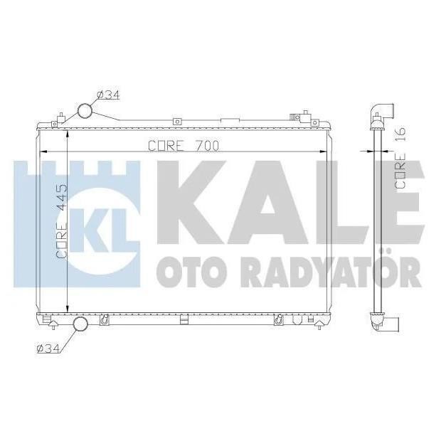 Kale Oto Radiator 362600 Radiator, engine cooling 362600