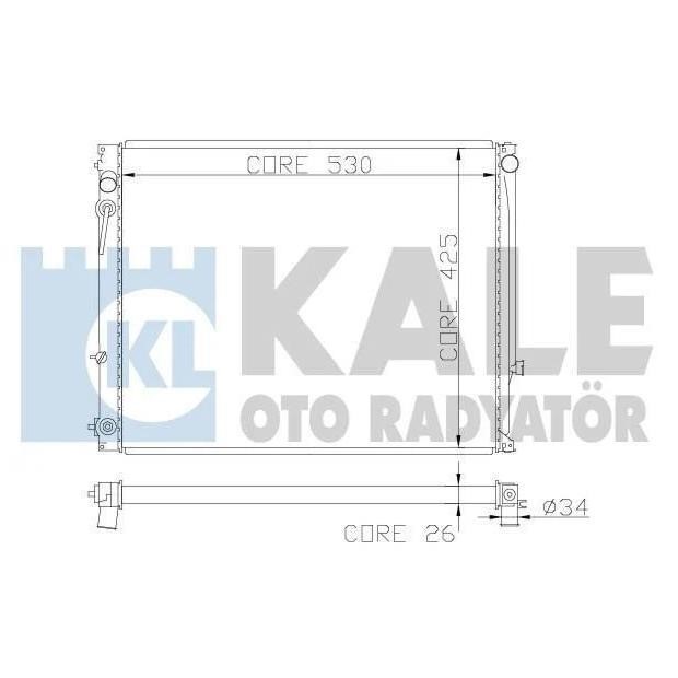 Kale Oto Radiator 363600 Radiator, engine cooling 363600