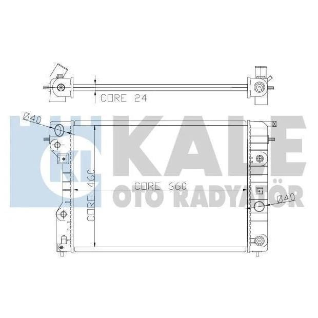 Kale Oto Radiator 363900 Radiator, engine cooling 363900