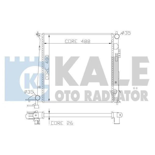Kale Oto Radiator 341960 Radiator, engine cooling 341960