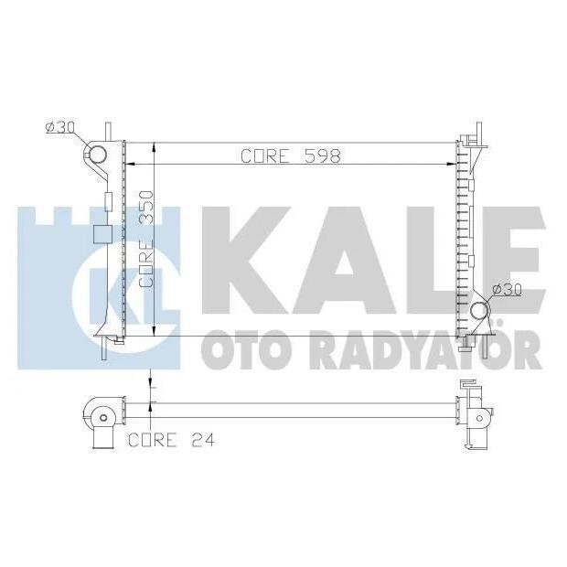 Kale Oto Radiator 344165 Radiator, engine cooling 344165